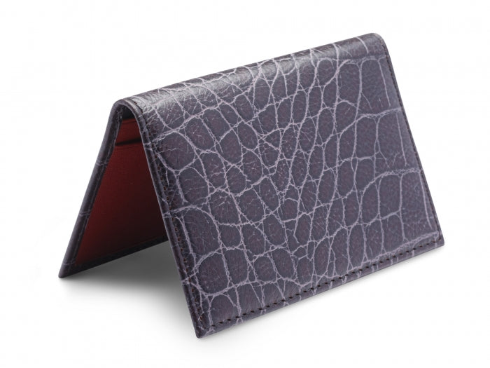Estuche para tarjetas de visita de cuero Bosca VINTAGE CROCCO