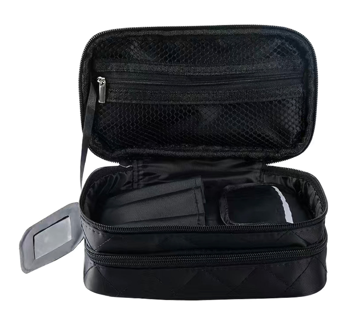 Quilted Zippered Cosmetic/Makeup Bag- $10