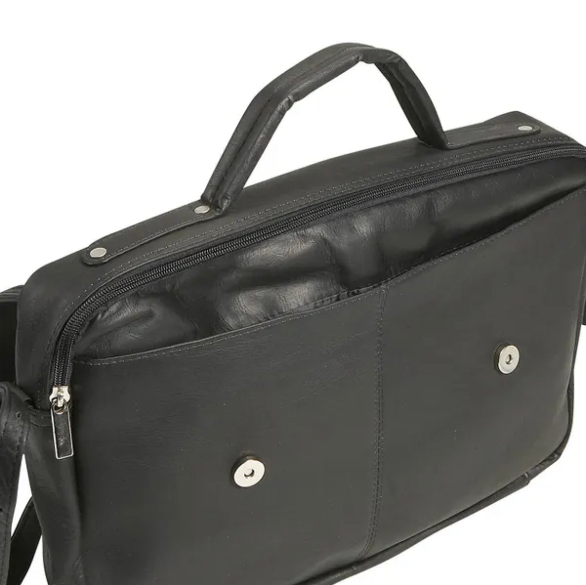 David King & Co. 172 Leather Single Gusset Porthole Zippered Briefcase