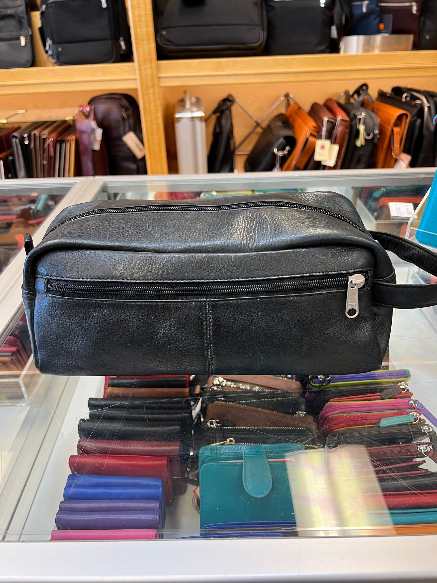 David King & Co. Large Leather Toiletry/Shave Bag