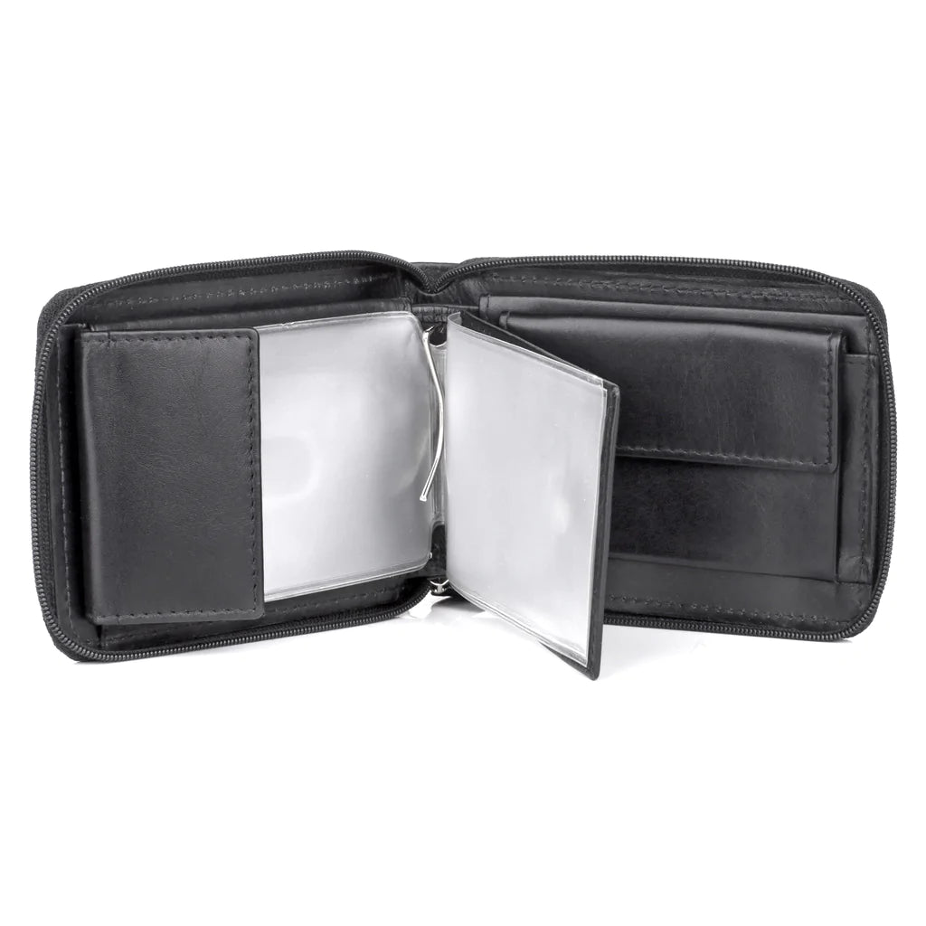 Dopp® Leather Regatta RFID Zip-Around Billfold Wallet