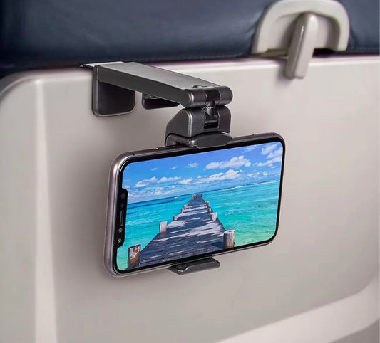 Airplane Tray Table Cellphone Mount with 360 degree rotation