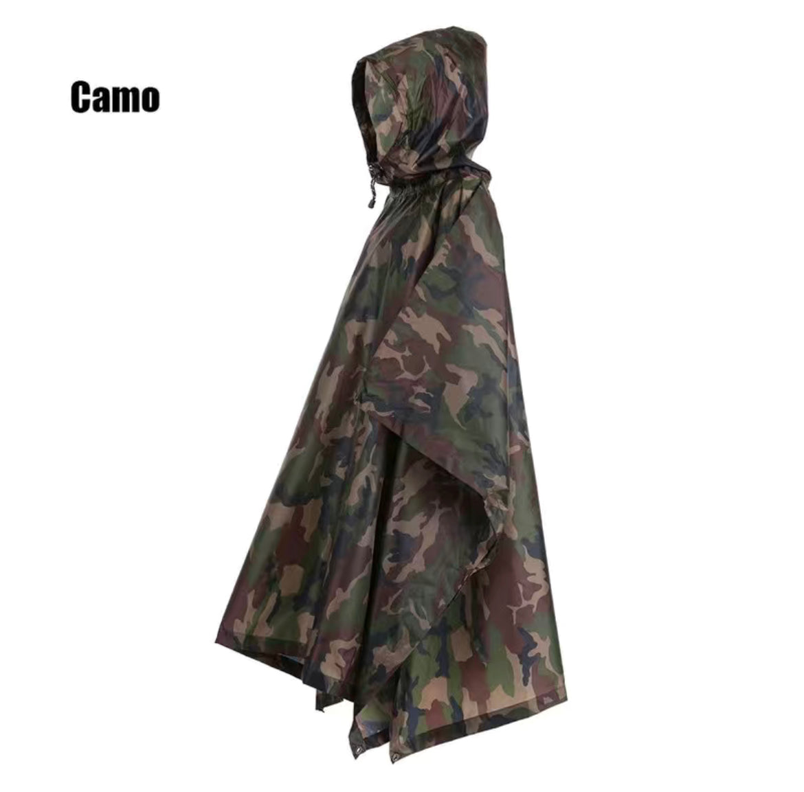 Rain Poncho with carrying bag Camo