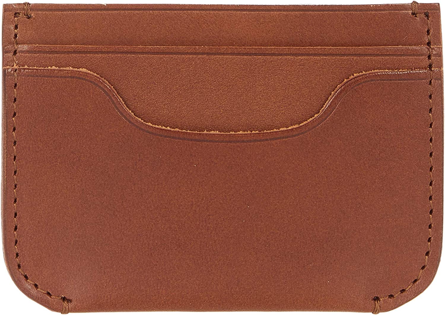 Bosca Italio Card Case Leather Wallet Light Brown