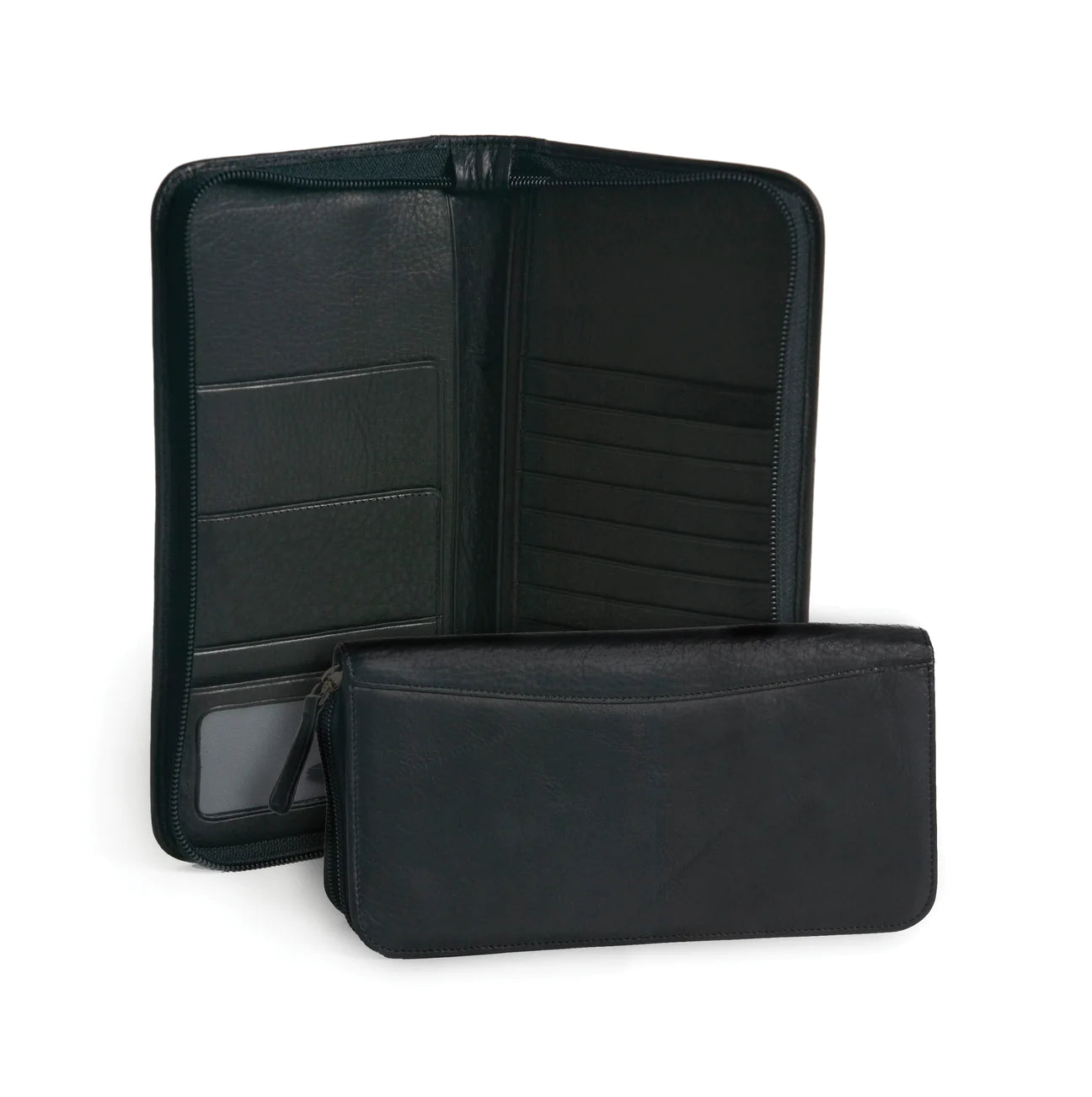 Osgoode Marley Leather RFID Zipper Travel Organizer- 1202 Black