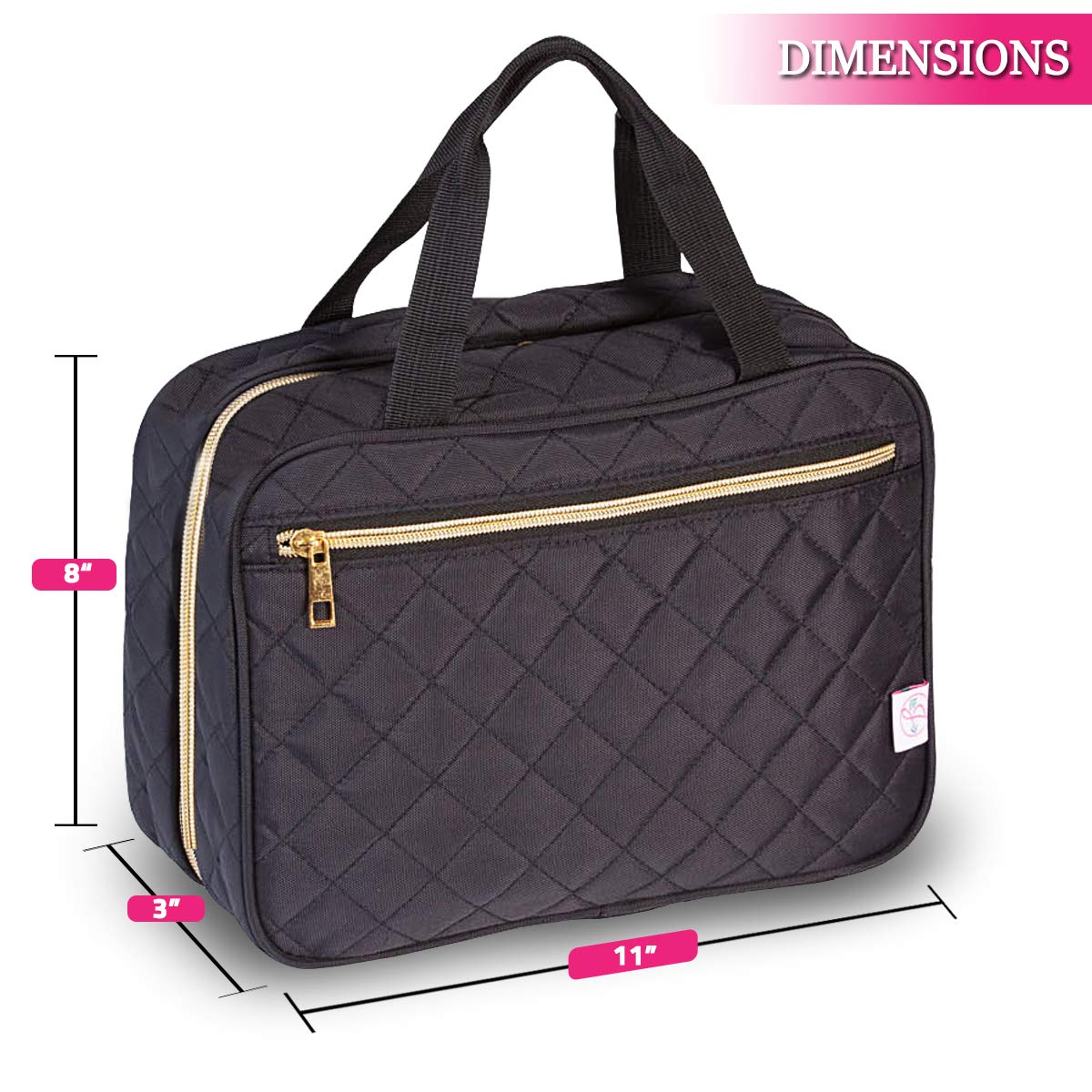 Ms. Jetsetter Hanging Toiletry Bag - With Detachable Pouch