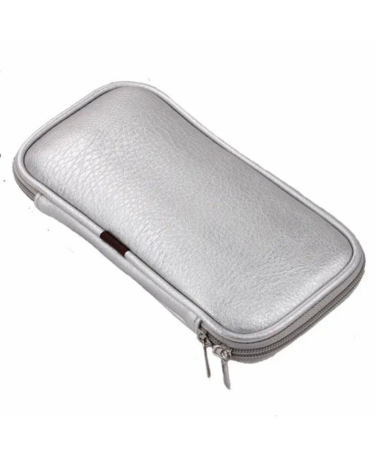 Makeup/Cosmetic Brush Zip Case Silver