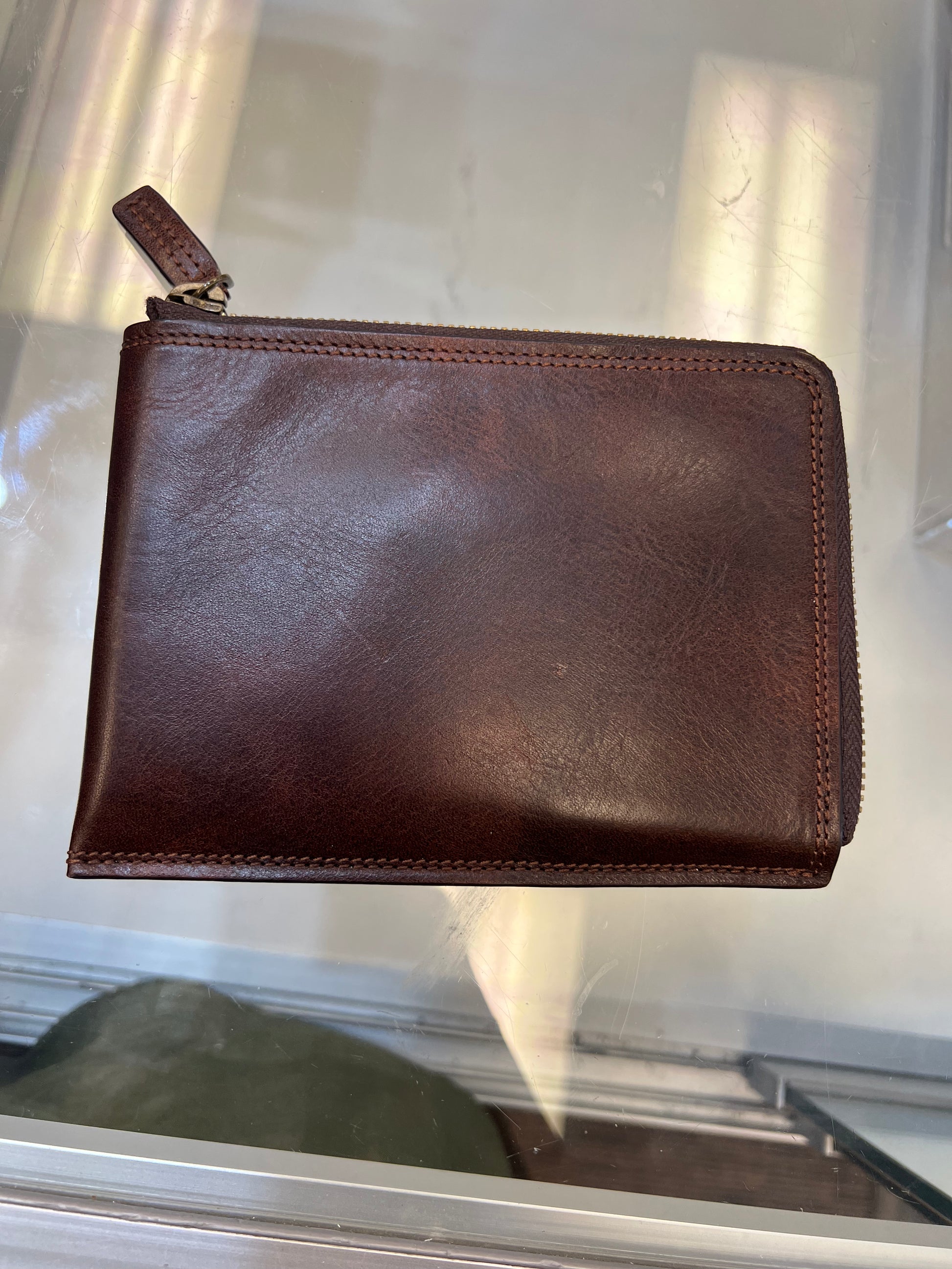 Bosca Dolce Zippered Leather Wallet
