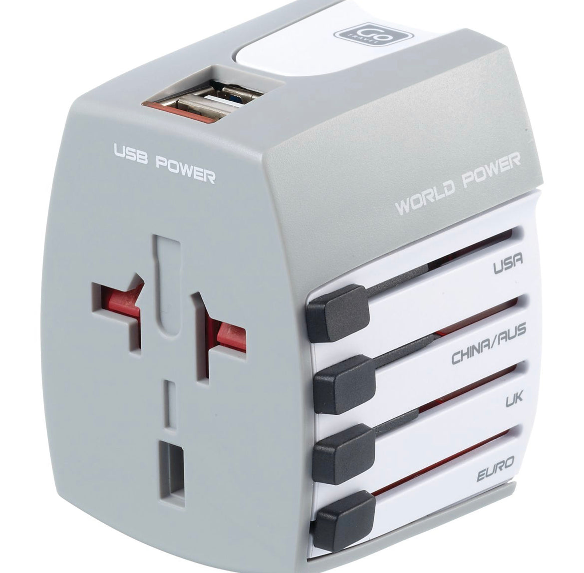 Adaptador universal de enchufe de viaje con 2 puertos USB – Lieber's Luggage