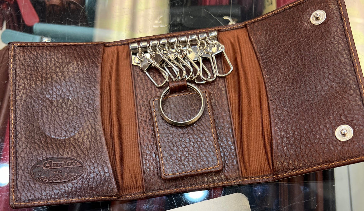 Classico Leather 8 Hook Key Case - $20