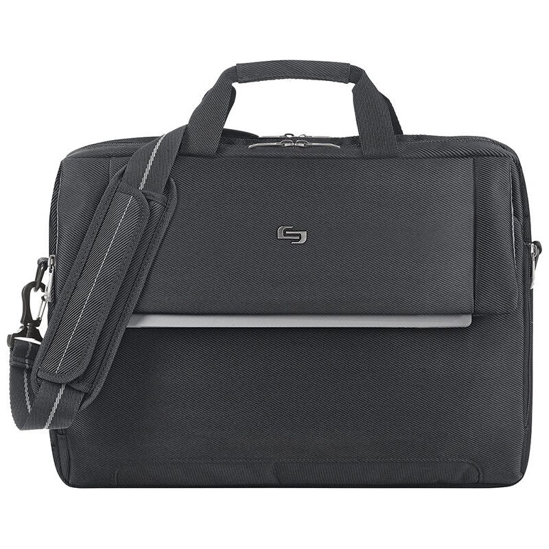 Solo Chrysler 17.3" Laptop Zippered Briefcase Black