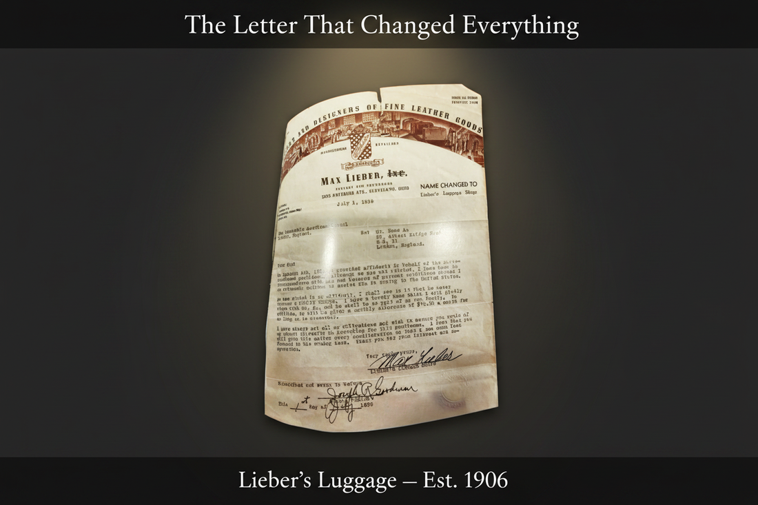The 1939 letter from Max Lieber sponsoring Hans Ax — the connection between Lieber's Luggage and Briggs & Riley