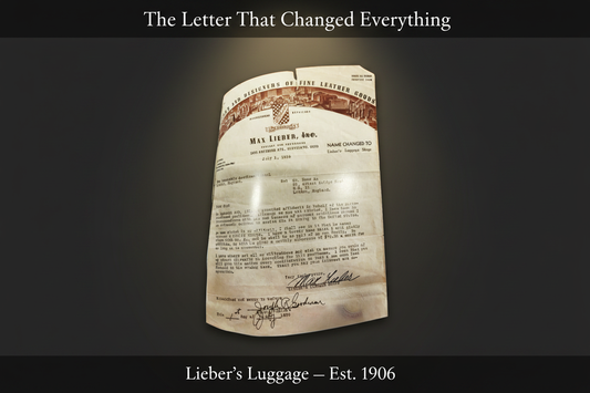 The 1939 letter from Max Lieber sponsoring Hans Ax — the connection between Lieber's Luggage and Briggs & Riley