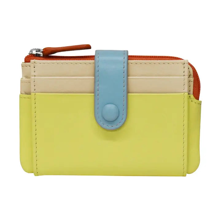 ili New York Small Leather RFID Card Holder Coin Purse - 7312