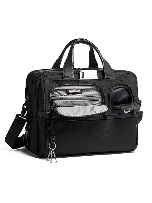 TUMI Alpha X Organizer Briefcase with trolley sleeve