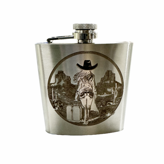 Luggage Lab Stainless Steel Hip Flasks- 6 oz.