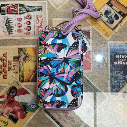 Julia Buxton Vegan Leather RFID Everywhere Crossbody Cellphone Wallet Bag