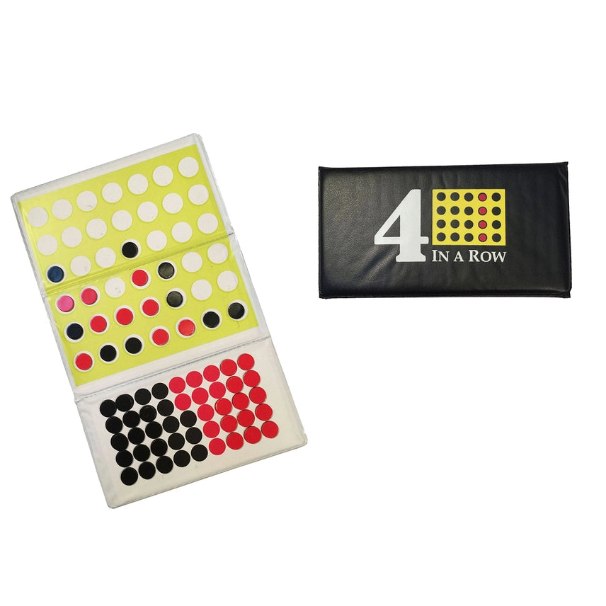 WE Games - Mini Magnetic Pocket Checkbook Games - 6 inches - Assorted 4-In-A-Row