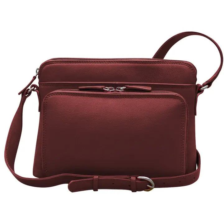 ili New York - RFID blocking Leather Crossbody Organizer - 6333