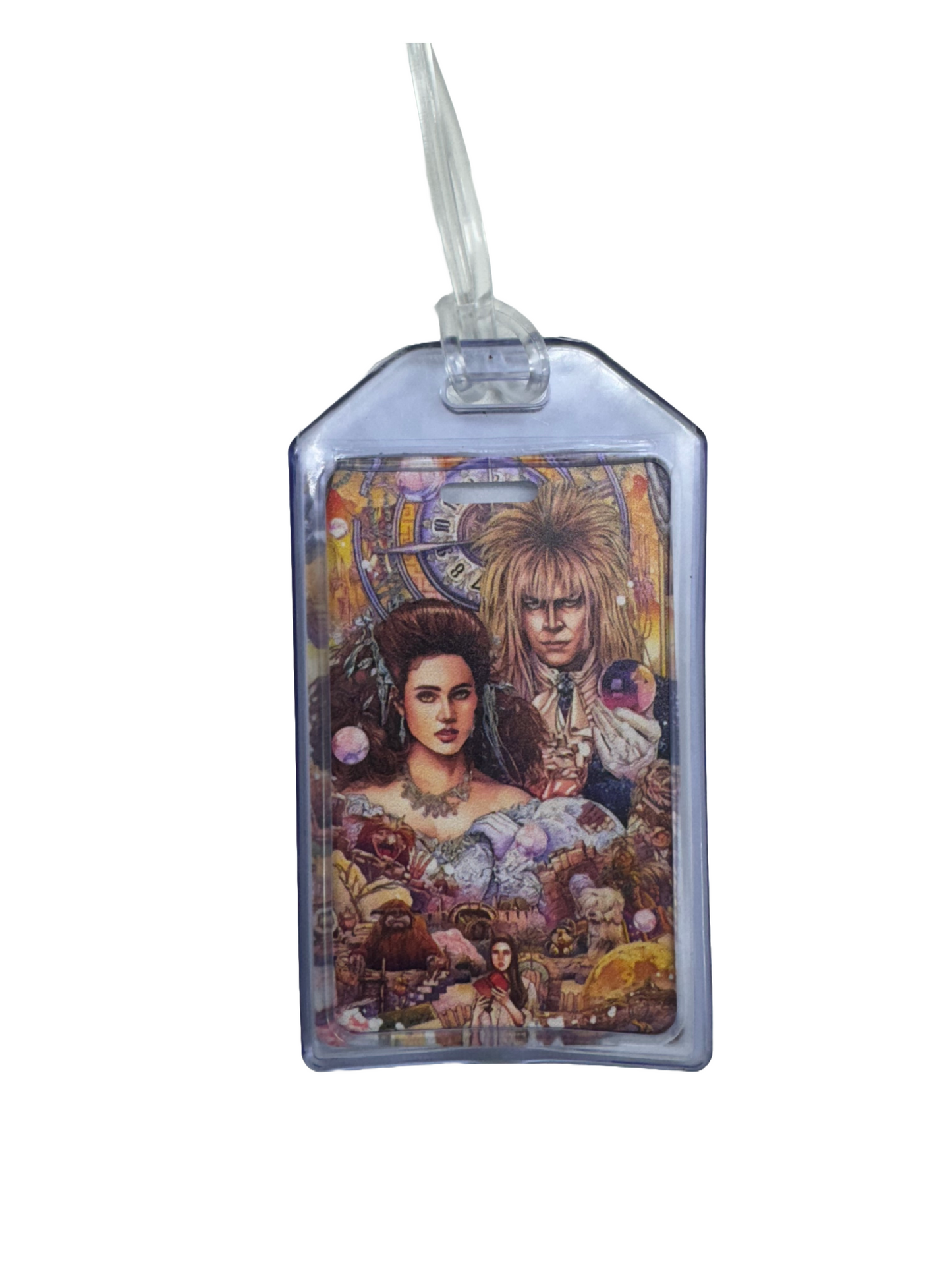 Jelly Luggage Tag with plastic placard- Inspired by Labyrinth- $5.99