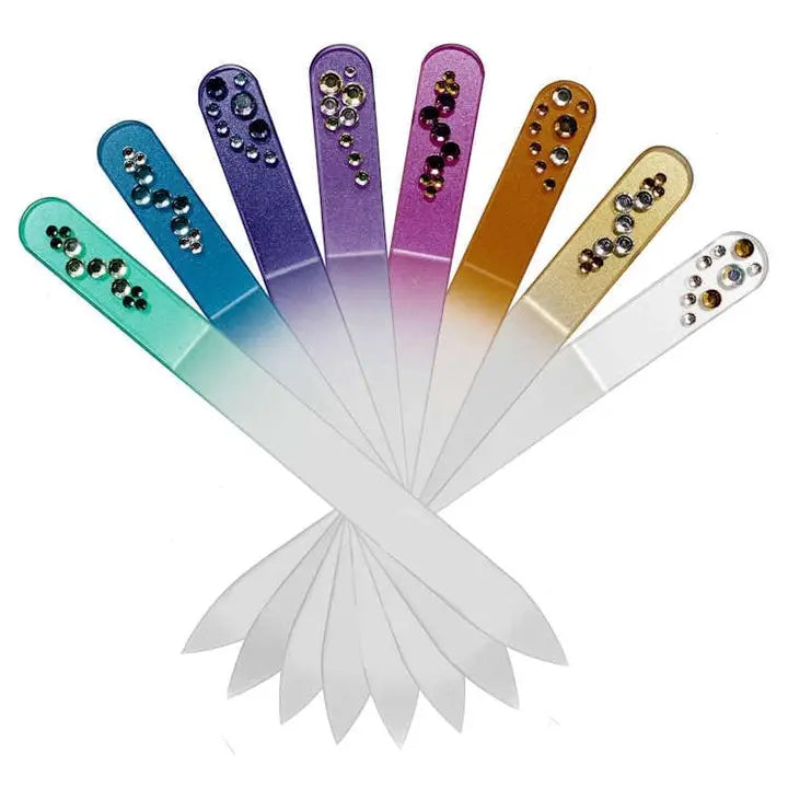 Glass Nail File - Size Medium- Rhinestone Collection- $12