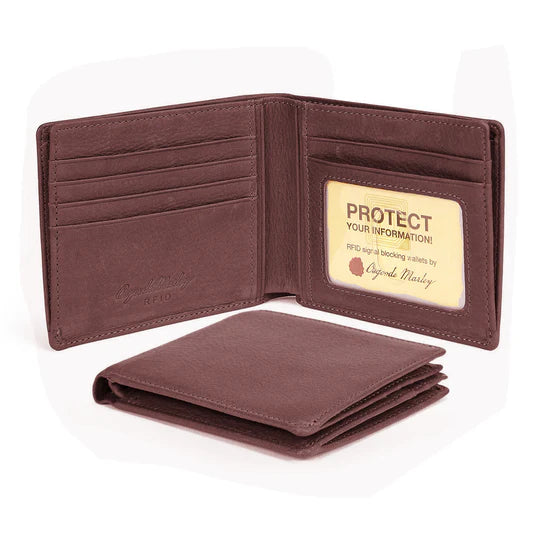 Osgoode Marley Leather RFID 15 Card Pocket Billfold Bifold Wallet- 1255 Espresso