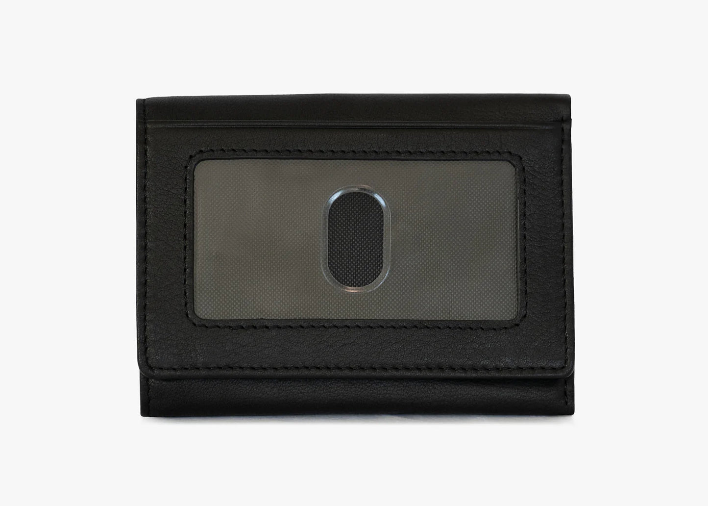 Osgoode Marley Leather RFID ID Trifold w/ Zipper Black