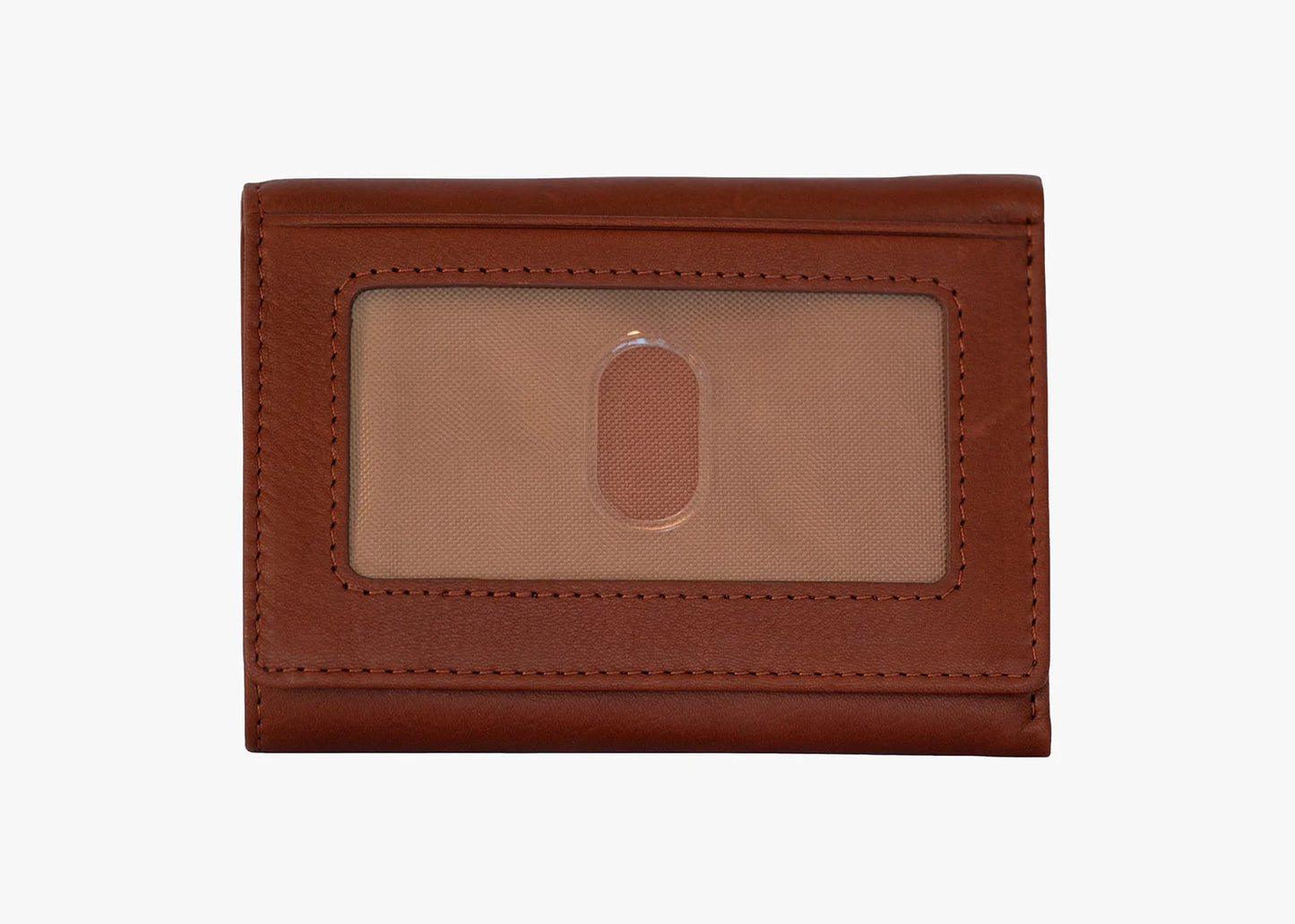 Osgoode Marley Leather RFID ID Trifold w/ Zipper Brandy