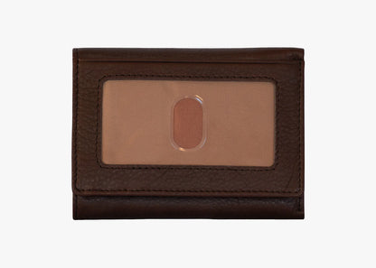 Osgoode Marley Leather RFID ID Trifold w/ Zipper Espresso