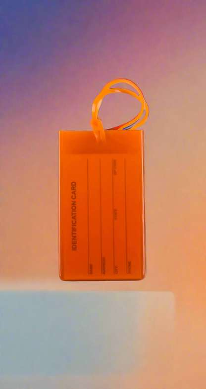 Jelly Luggage Tag Orange