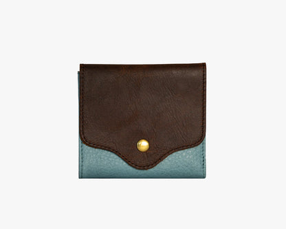 Osgoode Marley Mini Compact RFID Leather Wallet Teal