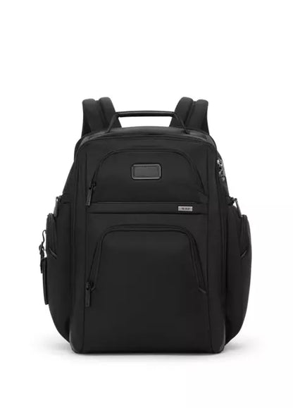 TUMI Alpha Brief Pack® Laptop Backpack with trolley sleeve Black Ballistic