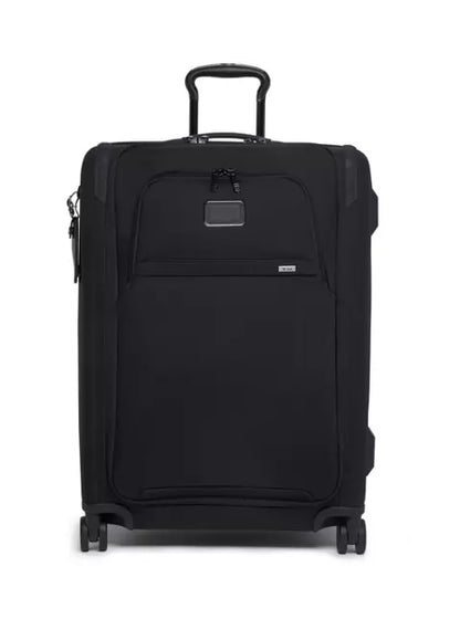 TUMI Alpha Medium Dual Access Expandable Softsided Checked Spinner Black