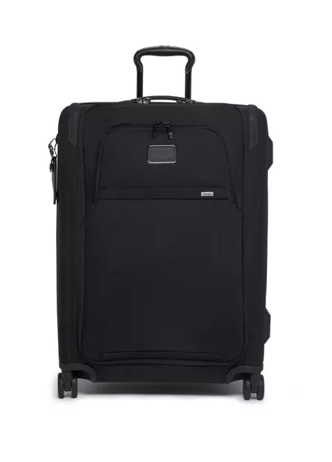 TUMI Alpha Medium Dual Access Expandable Softsided Checked Spinner Black