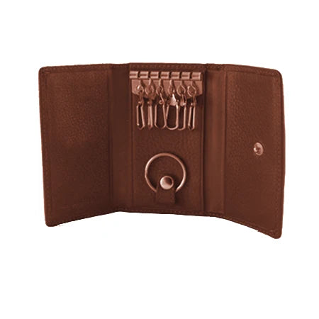 Osgoode Marley 6 Hooked Leather Zipper Key Wallet - 1591 Brandy