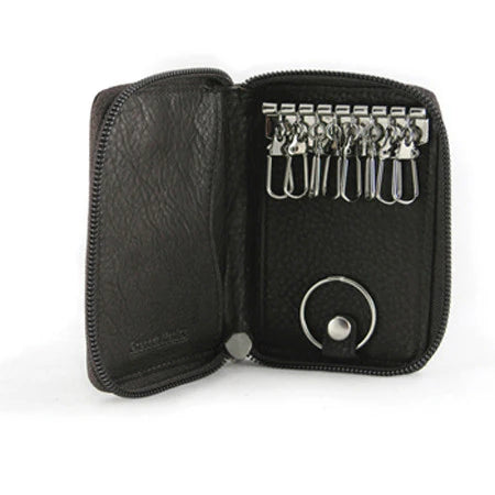 Osgoode Marley Estuche para llaves con cremallera de 8 ganchos (negro)