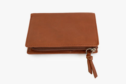 Osgoode Marley Leather RFID Double Snap 5" Wallet w/ Zip Pouch Brandy