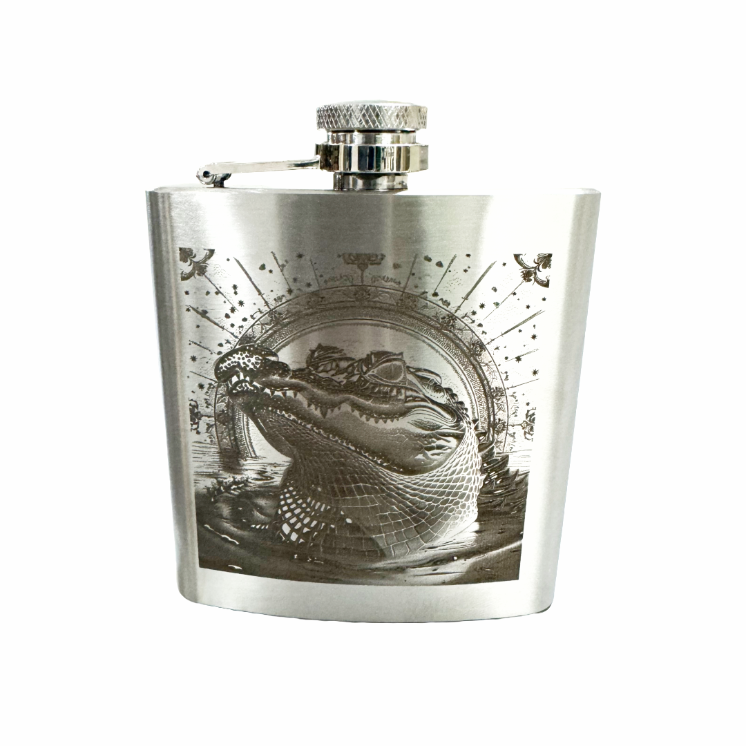 Luggage Lab Stainless Steel Hip Flasks- 6 oz.