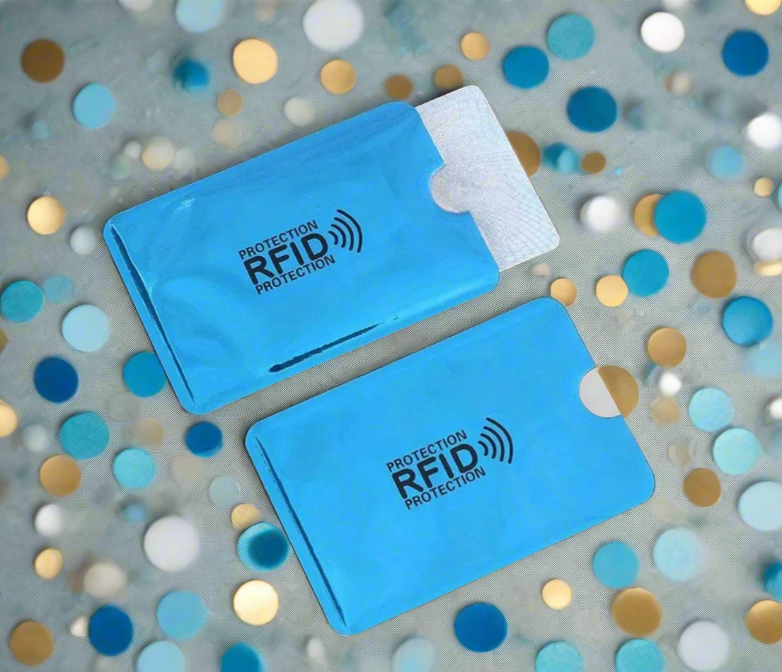 Paquete de 2 fundas para tarjetas de crédito con bloqueo RFID, colores surtidos