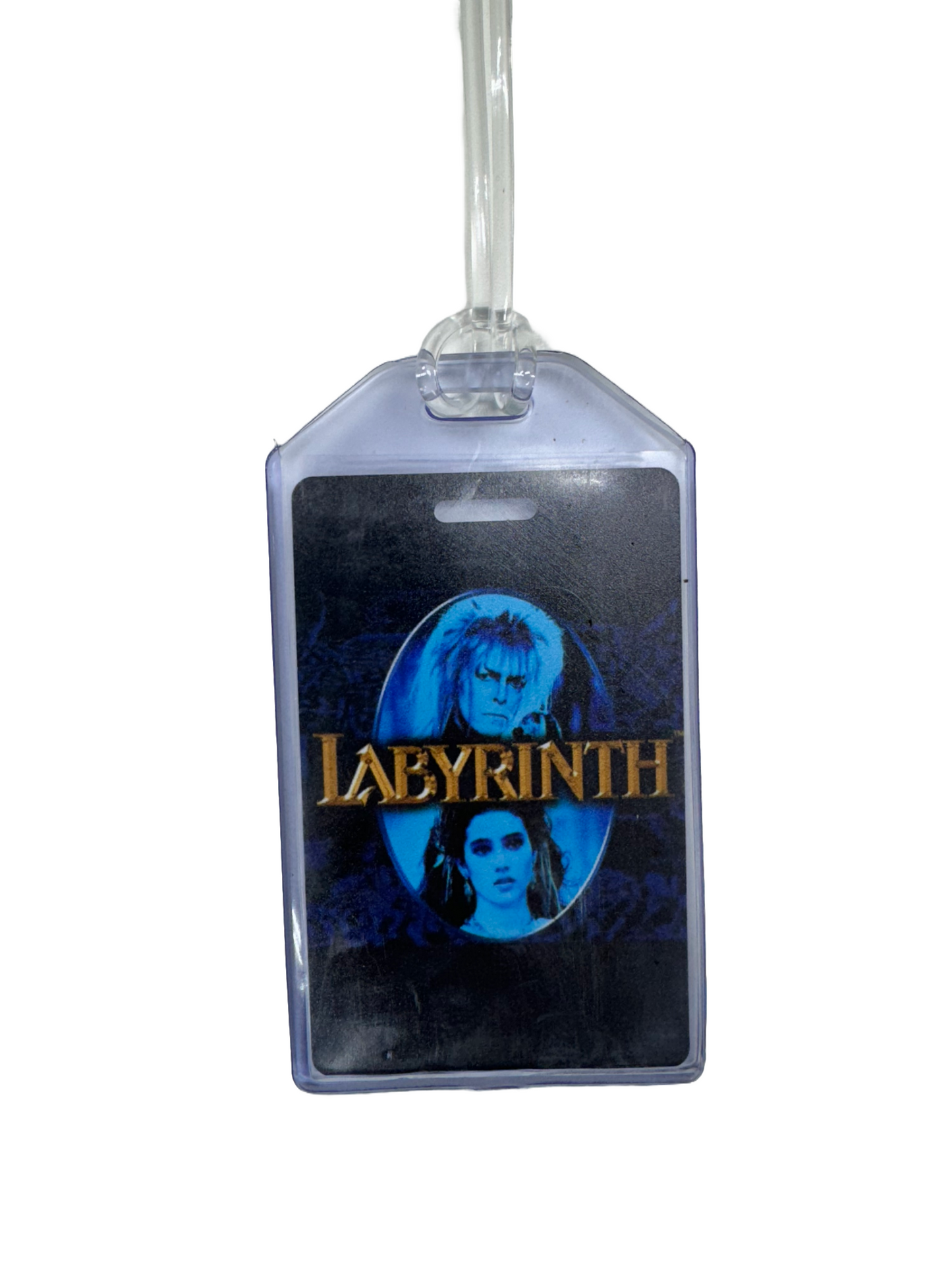 Jelly Luggage Tag with plastic placard- Inspired by Labyrinth- $5.99