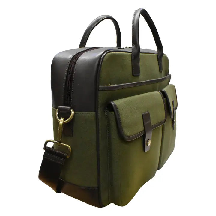ili New York Canvas Briefcase with trolley sleeve