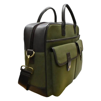 ili New York Canvas Briefcase with trolley sleeve