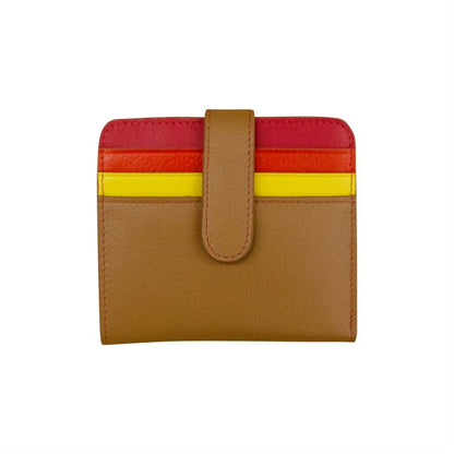 ili New York Bi-Fold RFID Credit Card Wallet- 7301 Rainbow Multi