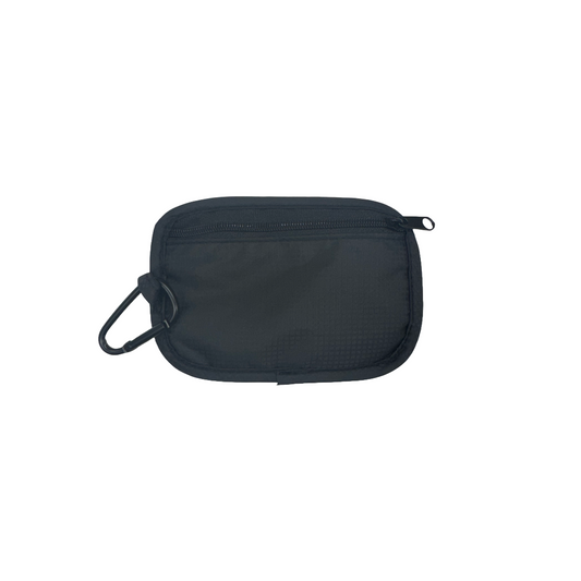 RFID Zippered Pouch With Carabiner Clip