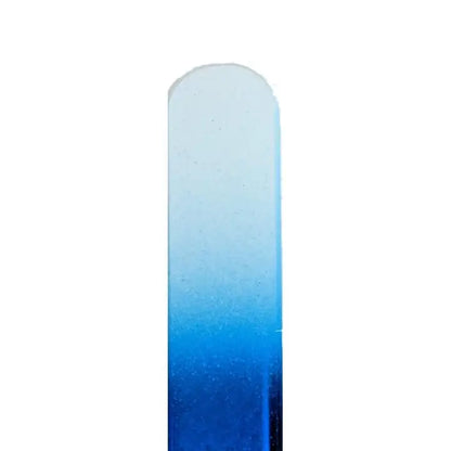 Czech Glass Nail File - Medium- Classy Colors White Blue