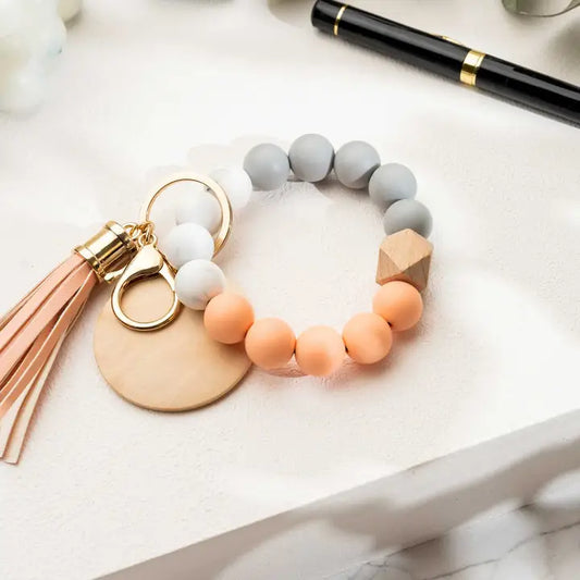 Luggage Lab- Customizable Silicone Wristlet/Keychain/Bag Charm Aqua