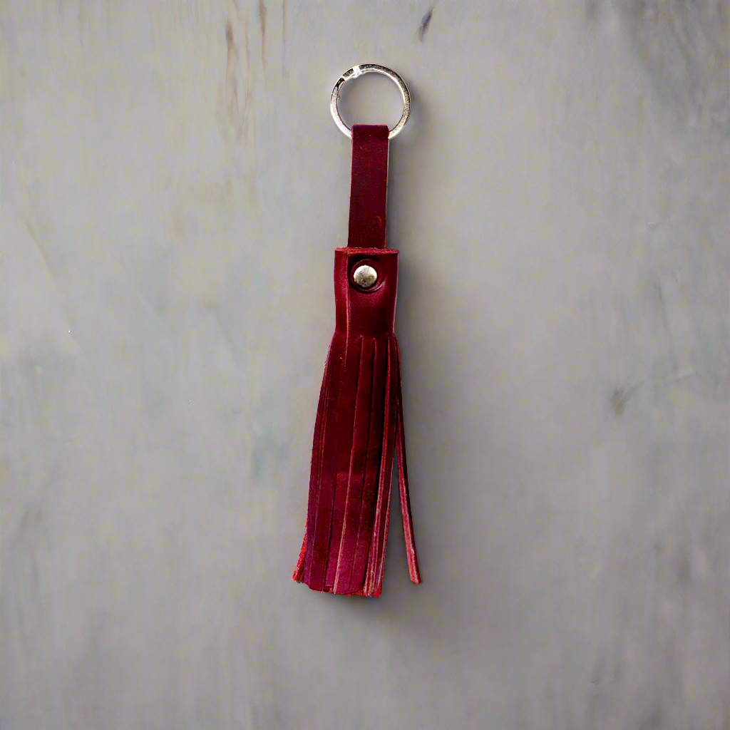 Genuine Leather Tassel Keychain/Bag Charm- $8.99