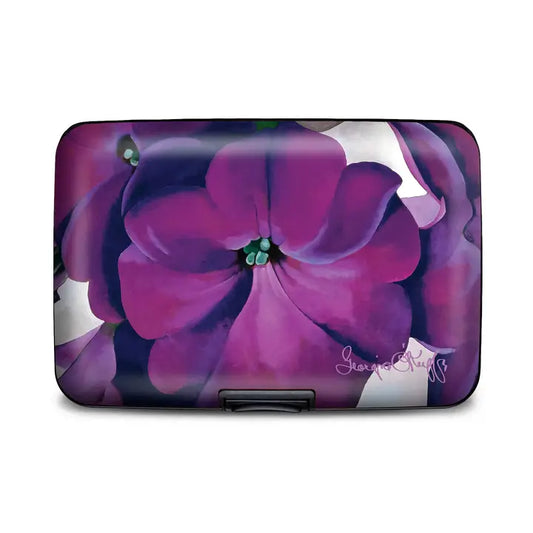 Monarque RFID Armored Wallet Georgia O'keefe Petunia