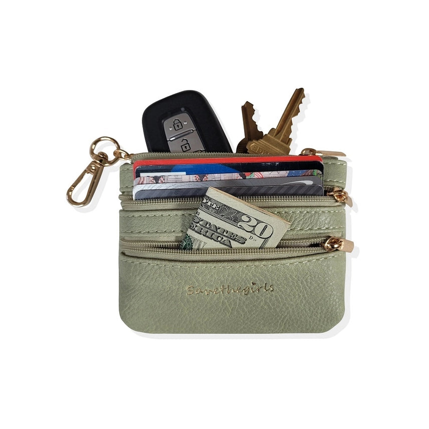 Save The Girls Clip & Go Crossbody Strap With Zippered Pouch