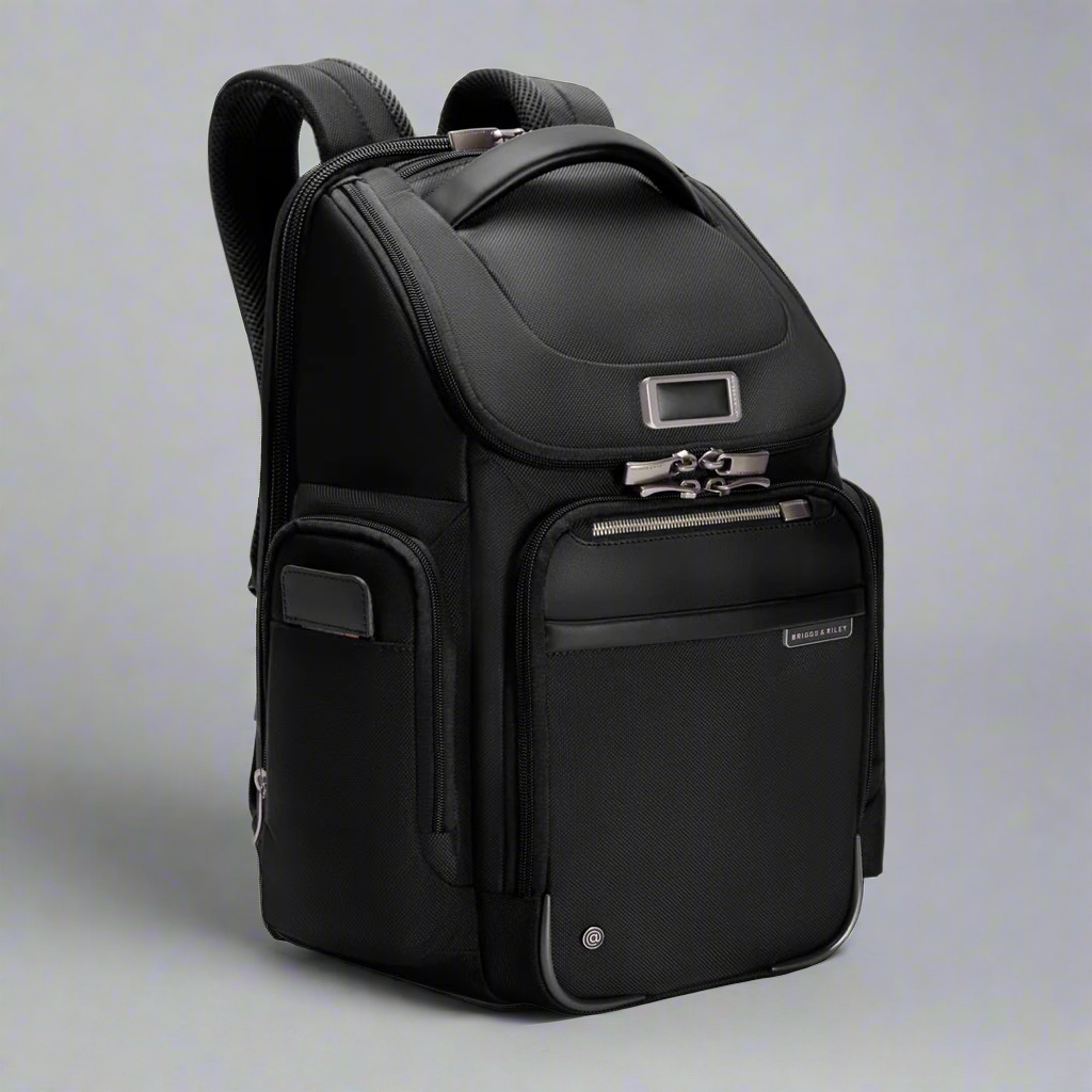Briggs & Riley @WORK Medium Widemouth RFID Backpack (Free Monogram)- KK527 Black